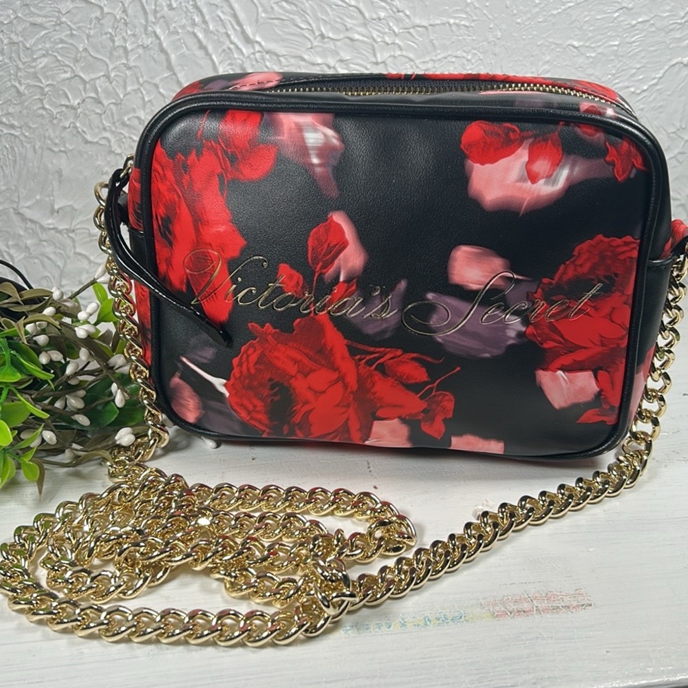 Victoria Secret Rose Crossbody Bag Vegan Friendly Holiday Edition Purse Bag